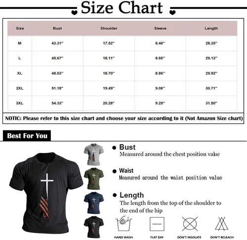 Vista 3 de Camisetas patrióticas del 4 de julio para hombre, camisetas gráficas de la bandera estadounidense, camisetas de manga corta y cuello redondo