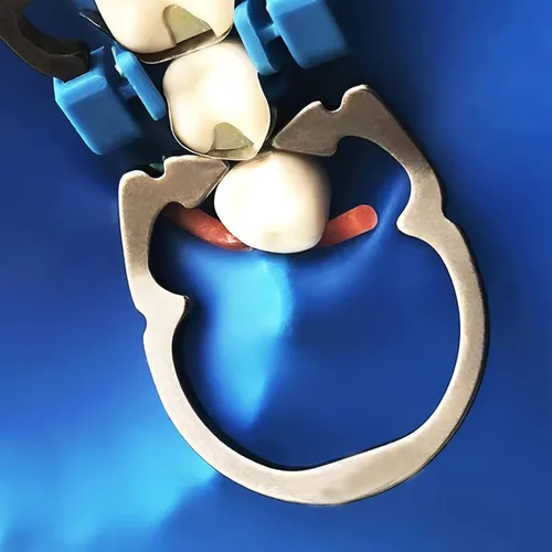 Vista 4 de Anillo de abrazadera de matrices dentales, anillo separador de anillo de sujeción elástico de níquel R2, clips de matriz contorneada seccional Azul