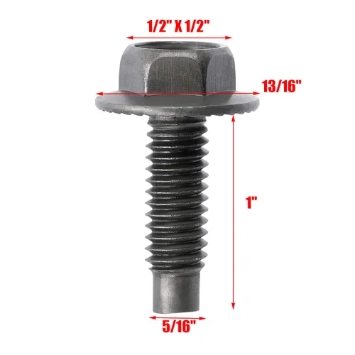 Vista 2 de 15pcs 5/16"-18 x 1" Tornillos de bloqueo de giro de cabeza de arandela hexagonal