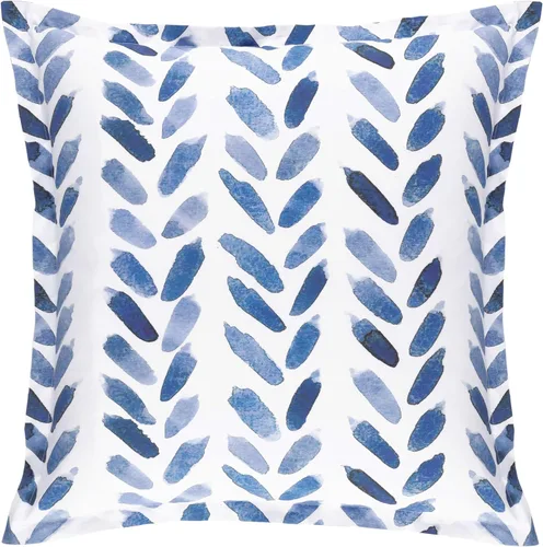 Vista 5 de Pine Cone Hill Funda de edredón de cepillo azul, tamaño estándar, patrón gráfico azul/blanco