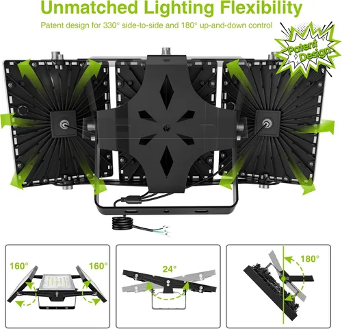 Vista 16 de STASUN - Luz de inundación LED para exteriores, 150 W, 15000 lúmenes, 6000 K, luz blanca IP66, impermeable, luz de estacionamiento comercial, 3