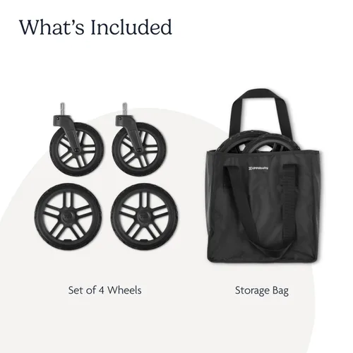 Vista 2 de UPPAbaby Ruedas todo terreno para cochecito Vista, Vista V2 y Vista V3, duraderas para nieve y adoquines, fijación rápida, incluye cuatro, ruedas