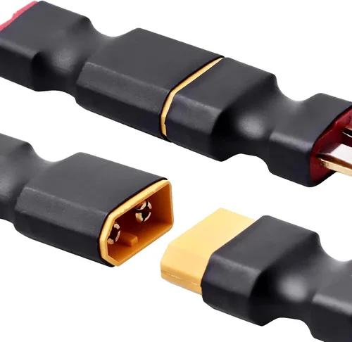Vista 7 de Youme 4 piezas macho Deans T a hembra Tracxas conector sin cables adaptador enchufe compatible con Traxxass RC Car Truck Boat NiMH Lipo cargador
