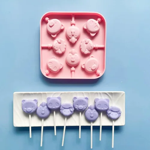 Vista 2 de Silicone Lollipop Mold Set,Animal Candy Sucker Mold (2pcs Animal)