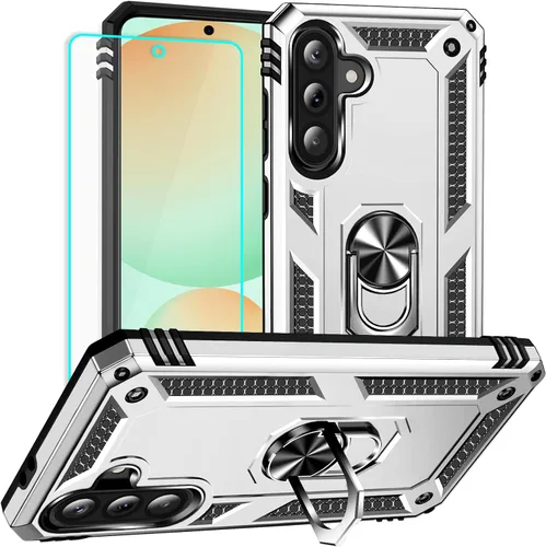Vista 15 de Yiakeng Funda para Samsung A52, Galaxy A52 con protector de pantalla HD, fundas protectoras de grado militar con anillo para Samsung Galaxy A52 5G