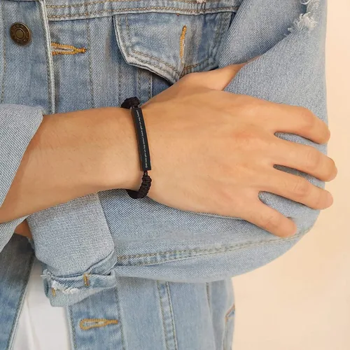 Vista 75 de Pulsera de urna personalizada para cenizas, recuerdos de joyería de cremación para mujeres y hombres, pulsera ajustable de cuerda tejida hecha a