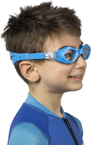 Vista 3 de Cressi Gafas de natación de silicona para niños de 3, 4, 5, 6, 7 CRAB fabricado en Italia por calidad desde 1946 Azul mate