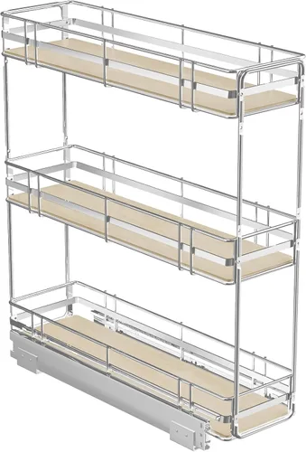 Vista 13 de ROOMTEC Estante de especias extraíble para gabinete estrecho (5.5 pulgadas de ancho x 21 pulgadas de profundidad), organizador de gabinete