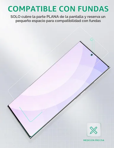 Vista 6 de apiker Paquete de 4 protectores de pantalla compatibles con Samsung Galaxy Note 10 Plus Sensor de huellas dactilares de soporte de película de TPU