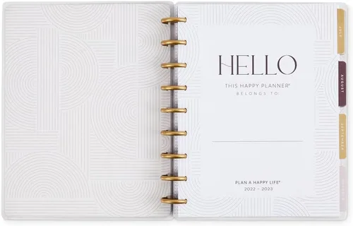 Vista 7 de Happy Planner - Planificador clásico de 18 meses mensual/semanal, por hora, 7 x 9-1/4 pulgadas, logra la grandeza, julio de 2022 a diciembre