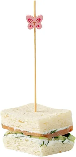Vista 12 de Restaurantware Brochetas de bambú de 6 pulgadas, 1000 palillos de alimentos desechables, hamburguesas integradas, dibujos animados, sostenibles