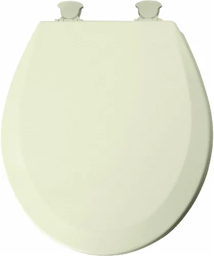 Vista 5 de Mayfair 46EC 000 - Asiento de inodoro de madera moldeada con bisagras elevables, redondo, color blanco