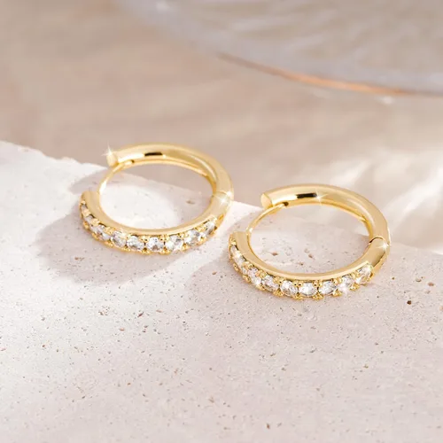 Vista 5 de Ongerek Aretes de aro de oro de 14 quilates para mujer, aretes de aro de oro de 14 quilates, aretes de aro pequeños de oro de 14 quilates, aretes