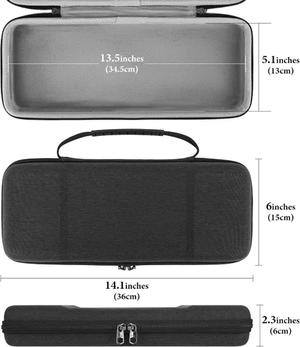 Vista 5 de Geekria - Funda de teclado compacta al 65 %, funda rígida de transporte de viaje para teclado compacto de 68 teclas, compatible con Keychron K6/K6