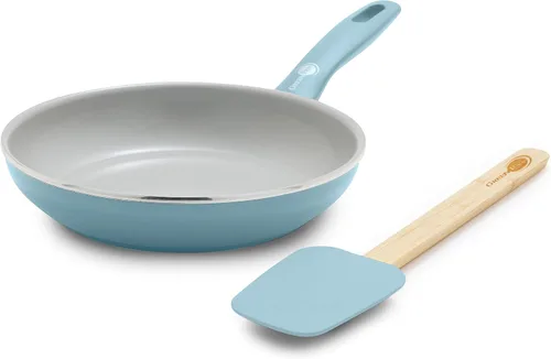 Vista 9 de GreenPan Dover - Sartén antiadherente de cerámica saludable de 10 pulgadas, sin PFAS, apta para lavavajillas, mango de agarre cómodo, gris