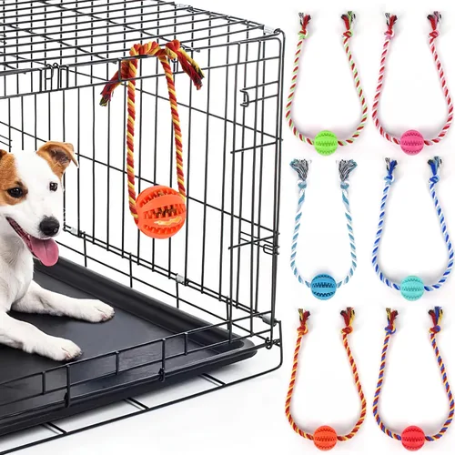Vista 8 de Juguetes interactivos para perros, ayudas de entrenamiento en jaulas para cachorros, dispensadores de golosinas de comida para perros