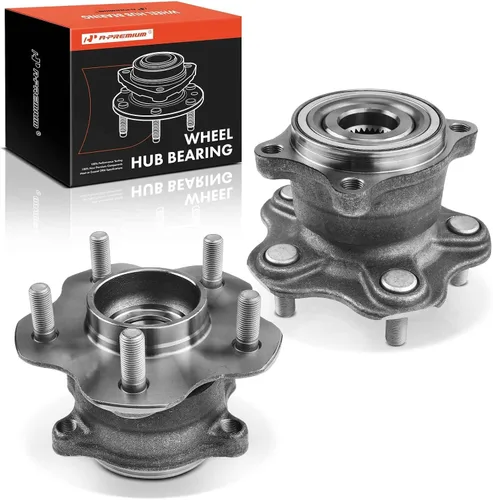 Vista 11 de A-Premium Cojinete de rueda trasera y conjunto de cubo con 5 orificios compatible con Infiniti FX35 Base 2003-2008 V6 3.5L, RWD Compatible with