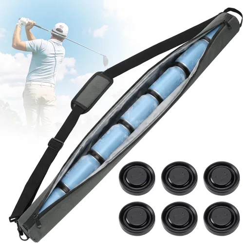 Vista 8 de Acostop Golf Cooler Beer Sleeve with 6 Ice Pucks, Golf Bag Accessories
