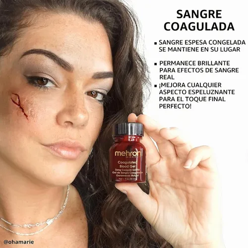 Vista 4 de Mehron maquillaje de sangre en Gel para efectos especiales halloween películas- .5 oz