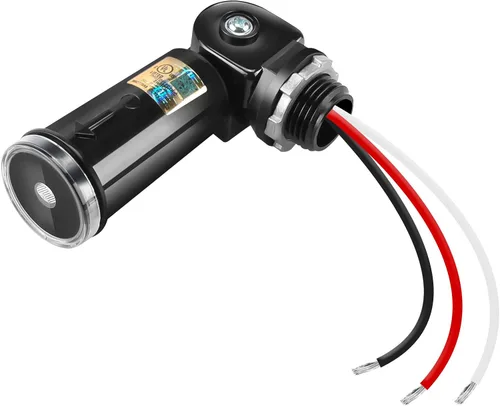 Vista 8 de Paquete de 2 sensores de anochecer a amanecer para iluminación exterior, interruptor fotoeléctrico de 120-277V, sensor de luz de fotocélula cableado