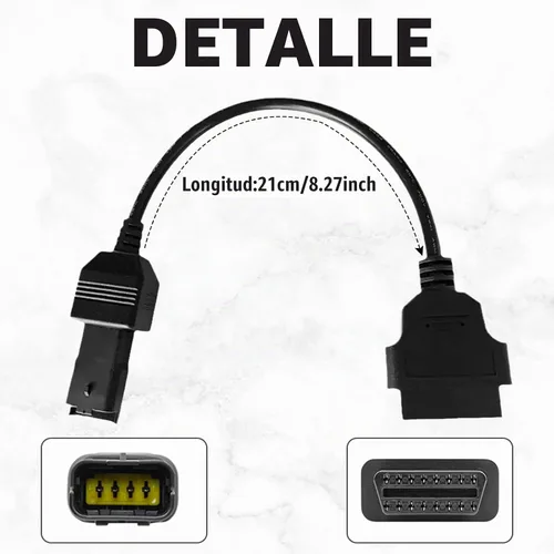 Vista 6 de Adaptador Obd2 apto para cable OBD de 4 pines de motocicleta Ducati, conector adaptador OBD1 a OBD2 para Diavel/Multistrada 1200/Panigale