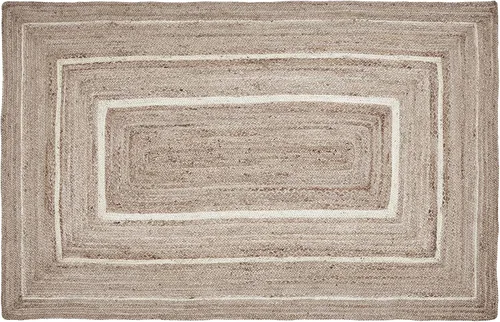 Vista 12 de VHC Brands Alfombra de yute con almohadilla, natural y crema, 3 pies redonda