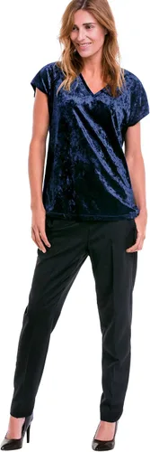 Vista 5 de Ellos Camiseta de terciopelo aplastado en talla grande para mujer