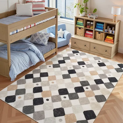 Vista 31 de jinchan Alfombra a rayas de 2 x 3 para entrada, alfombra de cocina, tapete pequeño, antideslizante, ligero, de bajo perfil, decoración para entrada