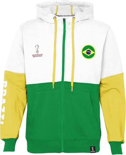 Vista 7 de Outerstuff Sudadera internacional de fútbol para hombre Copa Mundial de la FIFA Panel de contraste de país con capucha de forro polar