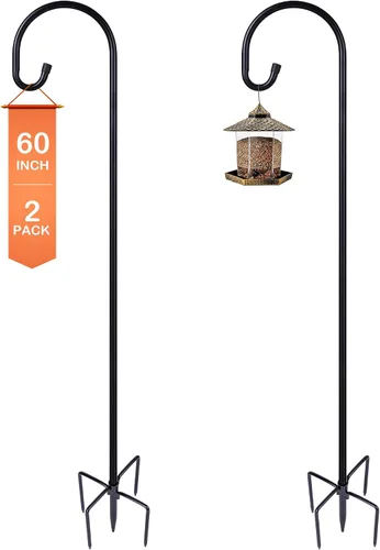 Vista 11 de Shepherd-Hooks Adjustable for Bird-Feeder Lantern Plant-Hook Garden-Stake - Plant Stand Hanger for Outdoor Flower Basket, Bird Feeder Hanger