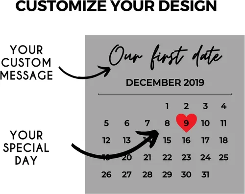 Vista 5 de Regalo de Calendario Personalizado - Recuerdo Romántico, Regalos de Boda, Regalo para Él, Regalo de Aniversario, Regalo para Parejas, Regalos