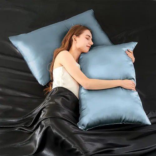 Vista 7 de INFIIXSO Funda de almohada de seda de morera, para cabello y piel, tamaño estándar, cremallera oculta, 20 x 26 pulgadas, suave y refrescante