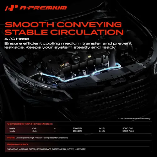 Vista 2 de A-Premium Conjunto de manguera de línea de descarga de A/C compatible