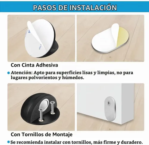 Vista 8 de Tope magnético para puerta.