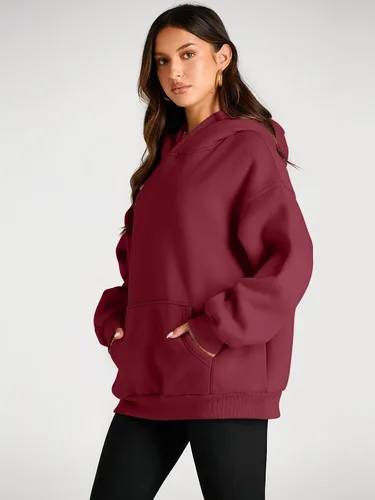 Vista 123 de Trendy Queen - Sudaderas extragrandes con capucha para mujer, suéteres de manga larga, sin botones, de vellón, de otoño, ropa de invierno