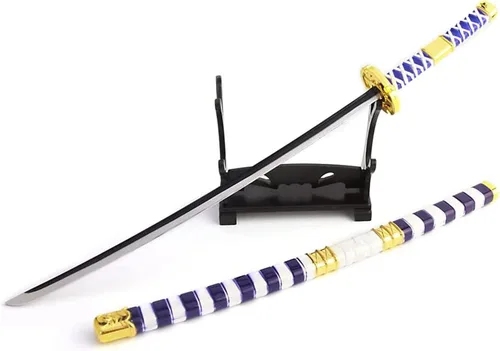 Vista 9 de Espada Samurai Zoro de 10 Pulgadas - Anime Roronoa Shusui/Wado Ichimonji/Kitetsu/Yubashiri - Espada Mini de Metal Katana - Colección de Regalo