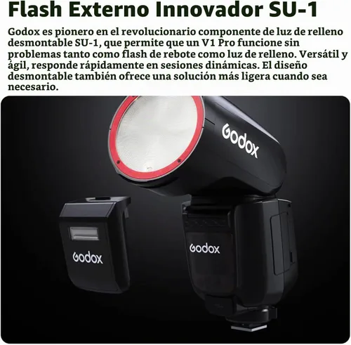 Vista 3 de Godox V1 Pro C V1Pro-C versión USA Flash de cámara compatible con cámara Canon Flash Speedlite, 76Ws 2.4G TTL 1/8000 HSS, 500 flash de potencia
