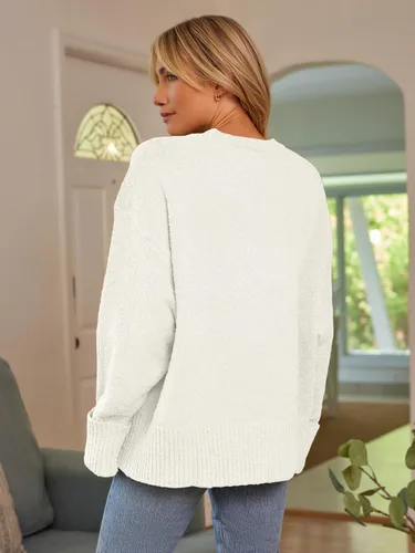 Vista 152 de LILLUSORY - Suéteres sin botones grandes para mujer, suéter mullido, grueso y cálido