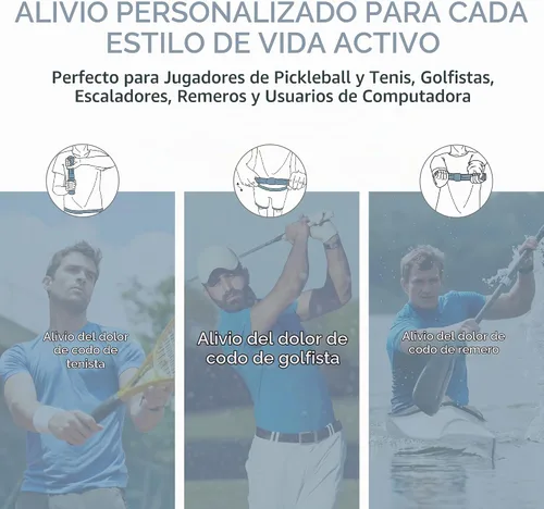 Vista 4 de PT Pro Entrenador de codo de tenis para terapia física, agarre texturizado