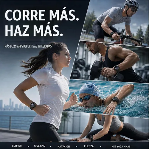Vista 9 de Garmin 010-02863-20 Forerunner 165 - Reloj deportivo inteligente, color negro + gris pizarra con base de carga Deco Essentials, 3 cubiertas