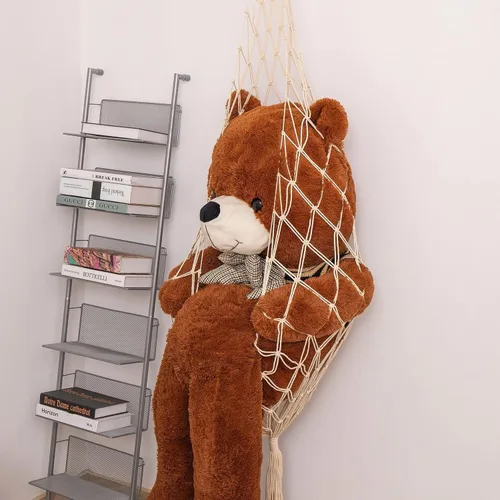 Vista 4 de Organizador de almacenamiento de juguetes de peluche, hamaca de animales de peluche, red de exhibición de juguetes de felpa para guardería, sala