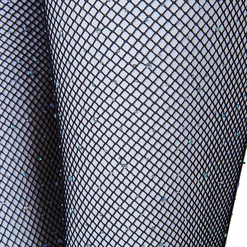 Vista 5 de Kreeqe Women's Plus Size High Waist Tights Sparkle Rhinestone Fishnets Stockings Fairy Tights Party Sexy Pantyhose