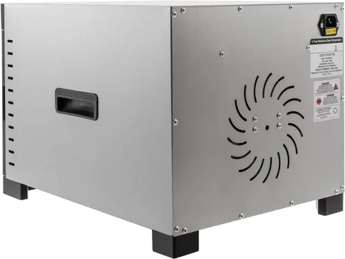 Vista 8 de Deshidratadores de alimentos para encimera, máquina secadora de acero inoxidable con temporizador digital ajustable de 24 horas, control