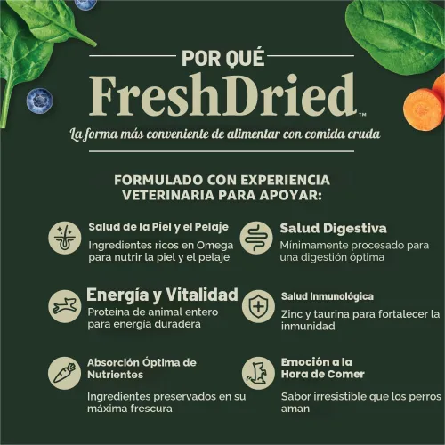 Vista 4 de Instinct Comidas crudas liofilizadas, alimento seco natural para perros, sin granos, carne de res real, bolsa de 3 onzas