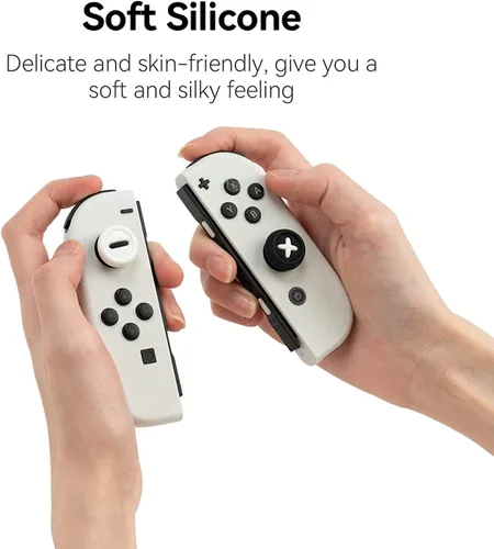 Vista 3 de GeekShare Bonitas tapas de silicona con agarre para el pulgar, funda de joystick compatible con Nintendo SwitchOLEDSwitch Lite, 4
