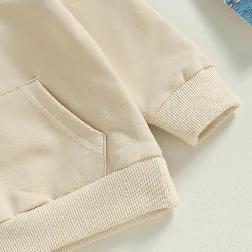 Vista 4 de Conjunto de ropa deportiva de manga larga con cuello redondo y pantalones para bebé niño
