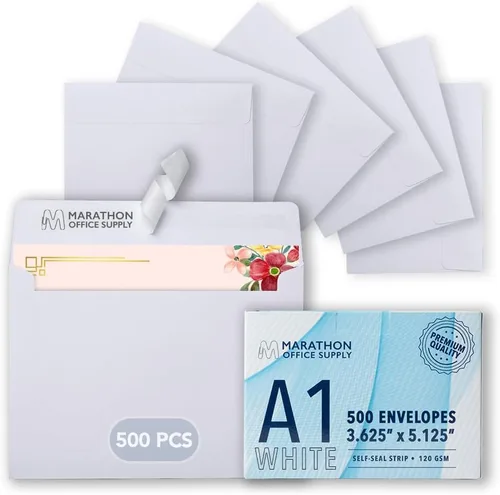 Vista 19 de MOS — Sobres de Papel Kraft A1 de 3.6 x 5.1 Pulgadas, Paquete de 100 — Sobres de Invitación Autoadhesivos Marrones de Peso Pesado para RSVP