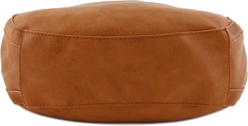 Vista 3 de Bolsa de hobo mediana de piel sintética de 3 compartimentos
