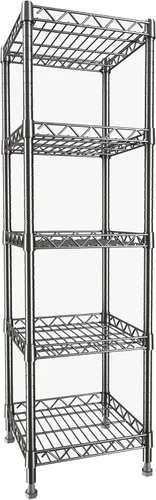 Vista 9 de GIOTORENT Unidades de Estantería Metálica de Pie de 5 Niveles, Estante de Alambre de Altura Ajustable Rack de Exhibición para Lavandería Baño Cocina