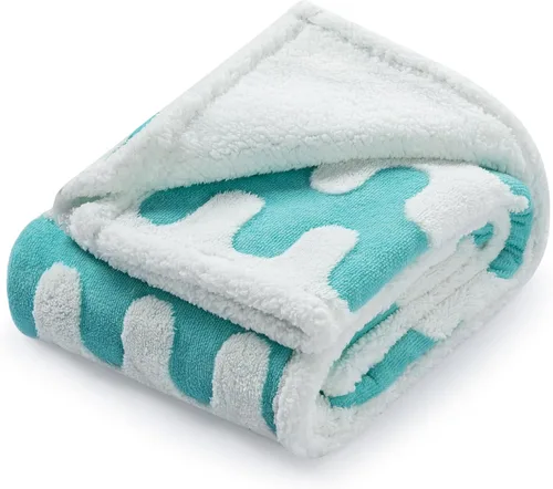 Vista 8 de Manta impermeable para mascotas, funda de cama para perro, sofá, elegante manta de jacquard para mascotas, para cachorros, gatos, lavable, Nube azul